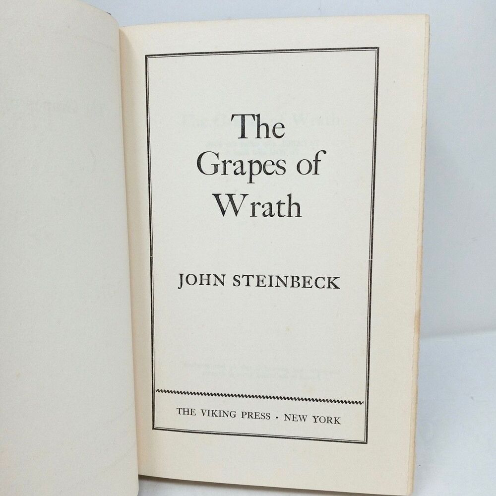 Set of 3 John Steinbeck Hardcover Books Vintage Grapes of Wrath Of Mice & Men - Picture 7 of 12